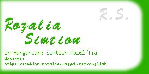 rozalia simtion business card